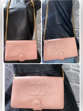 Authentic CHANEL Pink Caviar Timeless CC Purse Wallet
